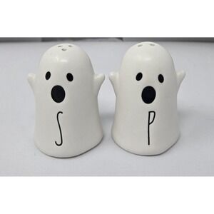 Rae‎ Dunn Ghost Salt Pepper Shaker Set Artisan Collection Halloween Decor 2023